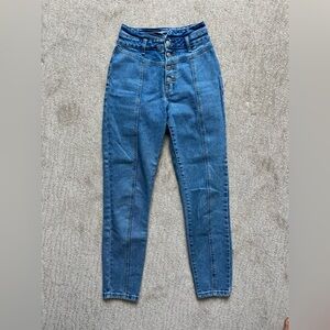 Forever 21 High Rise Tapered Leg Mom Jeans